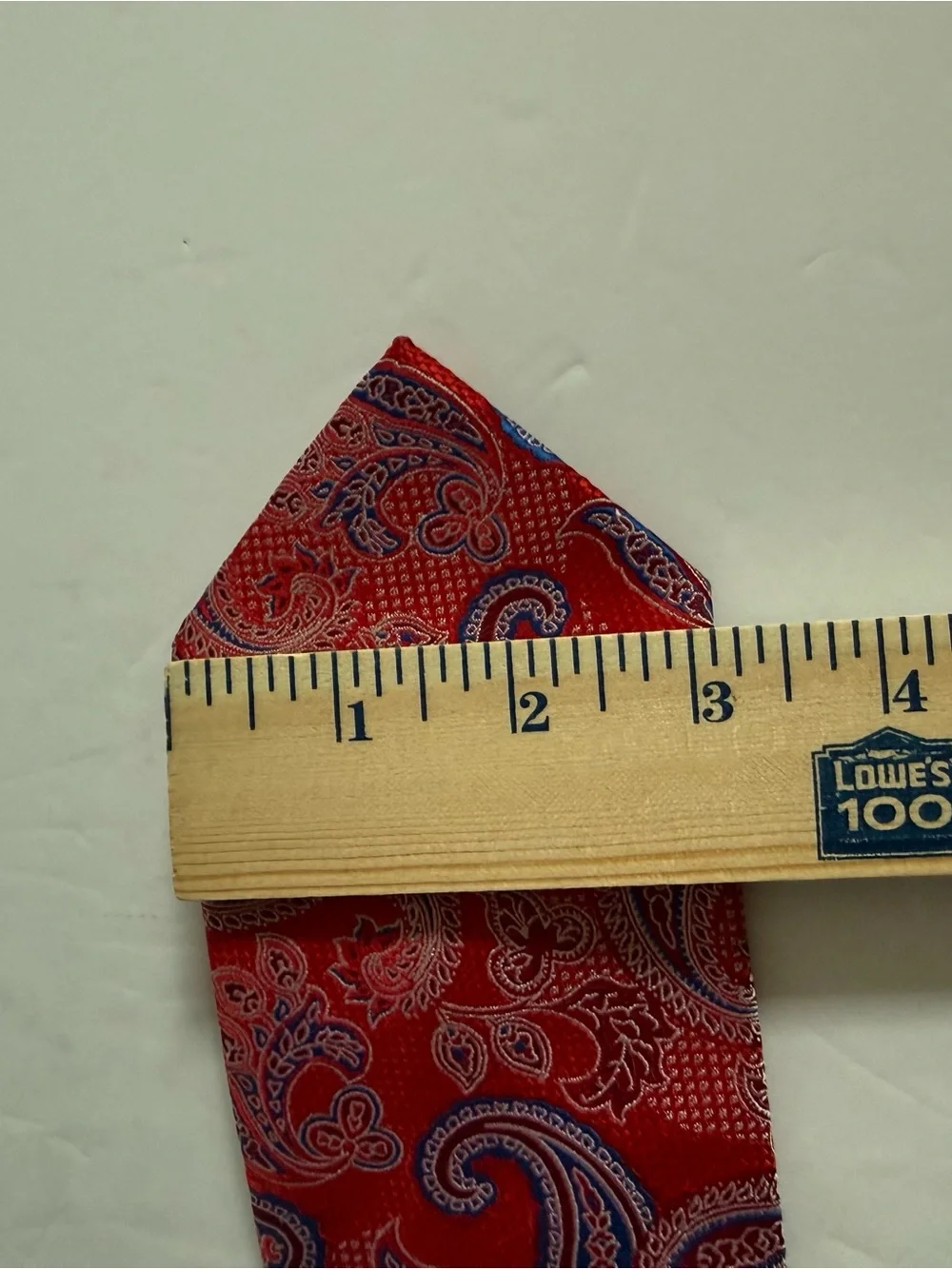 Twenty Dollar Tie Red Paisley Necktie 100% Silk Hand Made